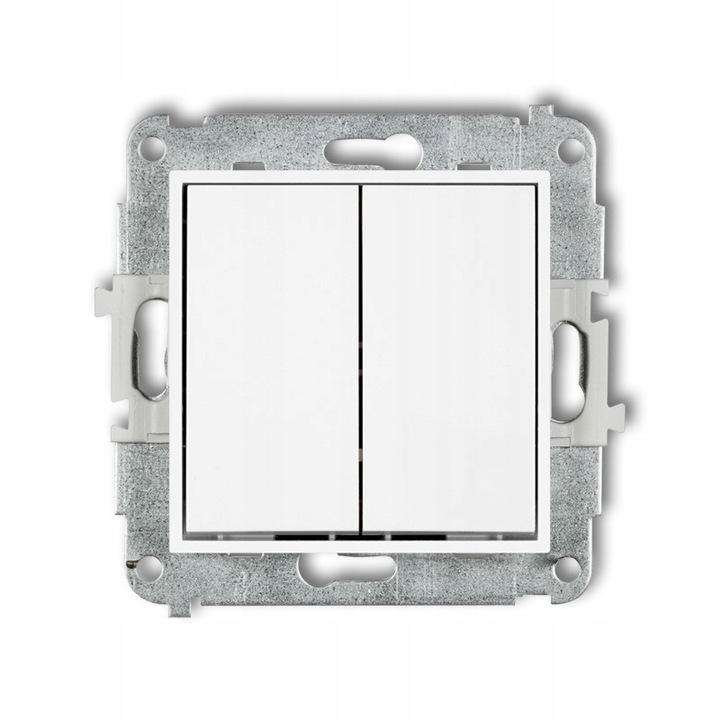 Karlik Mini dupla kapcsoló fehér 8x8x0.63cm