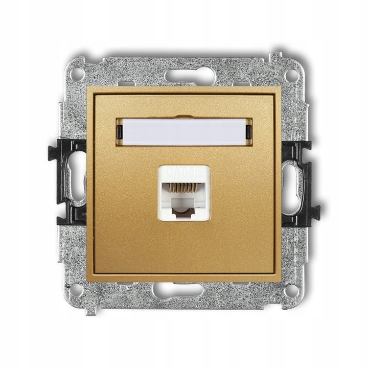 Мрежов контакт Karlik Mini 29MGK-1 златен 80x80x6.3mm 1xRJ45 5e