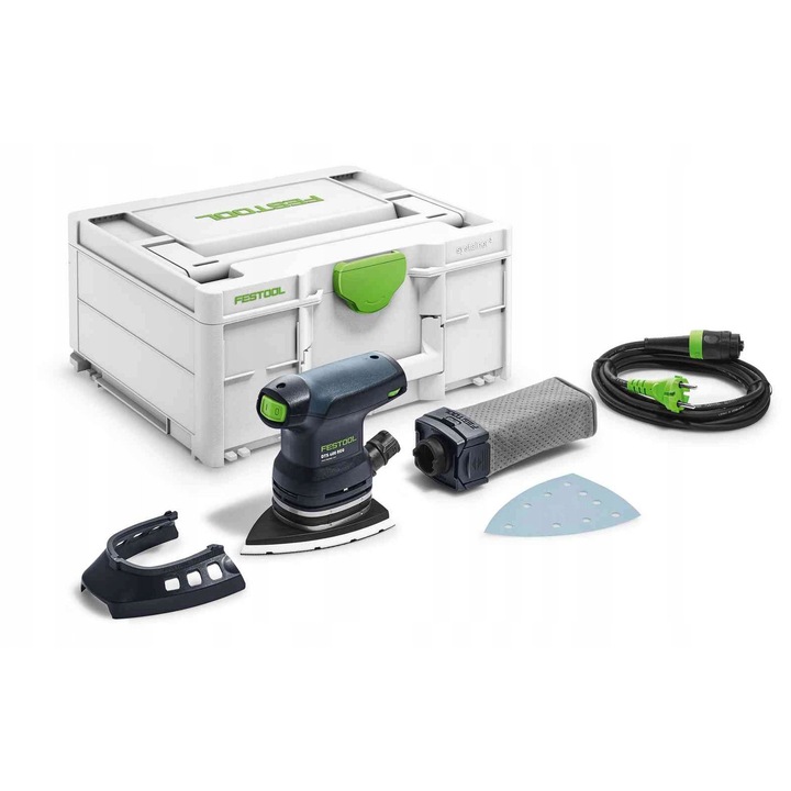 Festool DTS 400 REQ delta orbitális csiszoló, 250 W, 2 mm lökethossz, StickFix 100 x 150 mm talp, O27 mm porszívó csatlakozás, Systainer mellékelve, Többszínű, 1 db