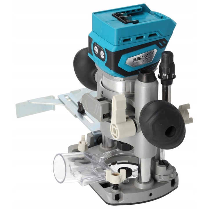 Dedra DED7163 szénkefe nélküli felsőmaró 18V 12000-28000rpm 2kg, tartozékokkal