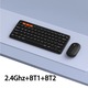 Комплект безжична клавиатура и мишка NAXSIR, двоен режим 2.4G + Bluetooth, за няколко устройства, съвместим с лаптоп/настолен компютър/таблет/телефон, розов
