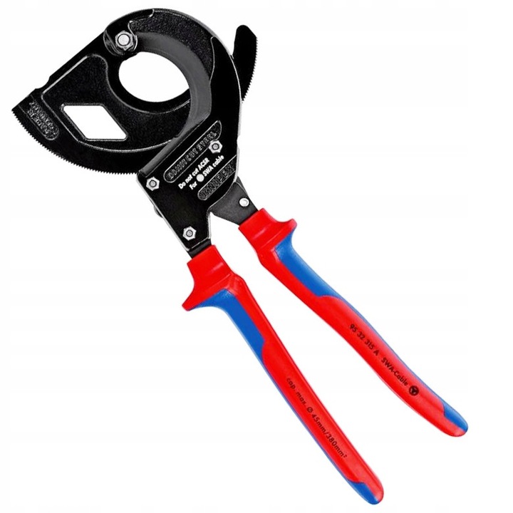 Foarfeca cabluri Knipex 9532315A mecanism treptat negru 315mm