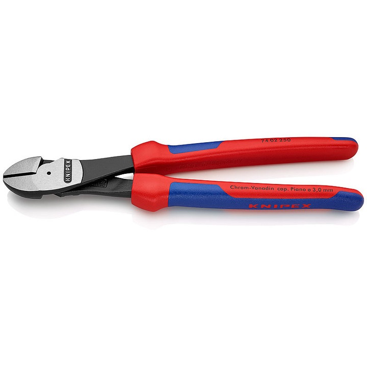 Клещи за странично рязане Knipex 74 02 250, хром-ванадиева стомана, 250мм