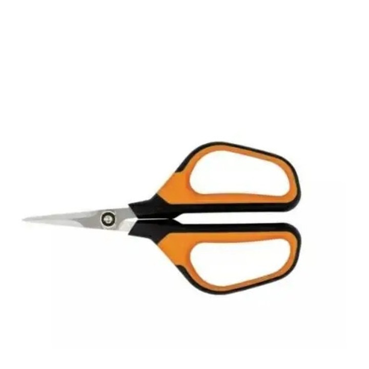 Fiskars Solid SP15 virágolló, kerti olló, kiváló minőségű acél pengékkel, ergonomikus SoftGrip markolattal, fekete/narancssárga, 1 db