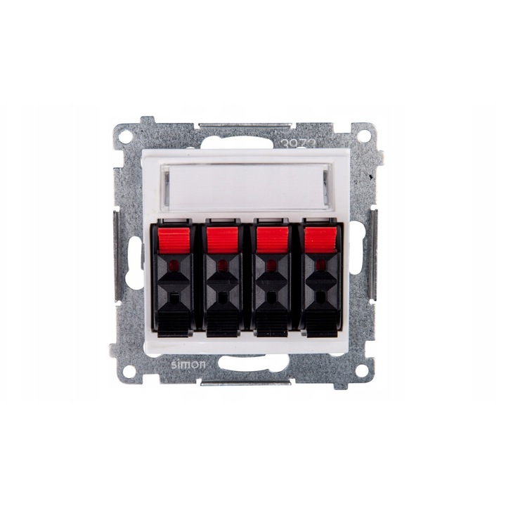 Priza difuzor 4x Kontakt-Simon Simon 54 alb 7.5x7.5x4.8cm