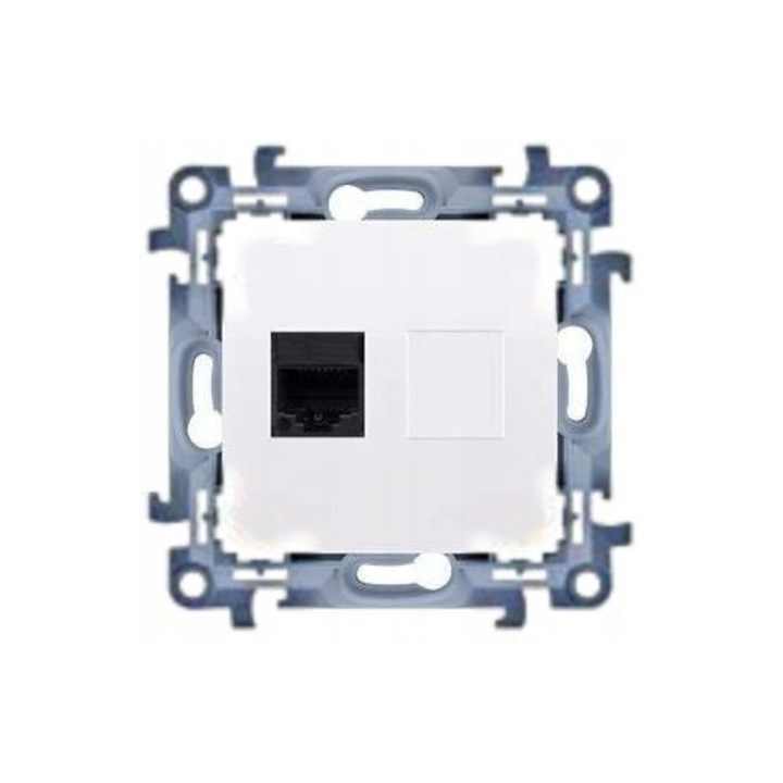 Компютърен контакт RJ45 категория 6 екраниран Kontakt-Simon Simon10 бял