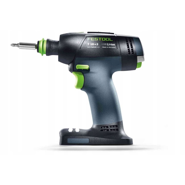 Bormasina cu acumulator Festool T18+3, 18V, 2 viteze, 1,5-1,7kg, 13mm, set in Systainer