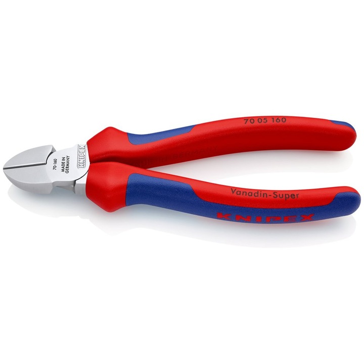 Knipex oldalcsípőfogó 160mm krómozott többkomponensű nyéllel