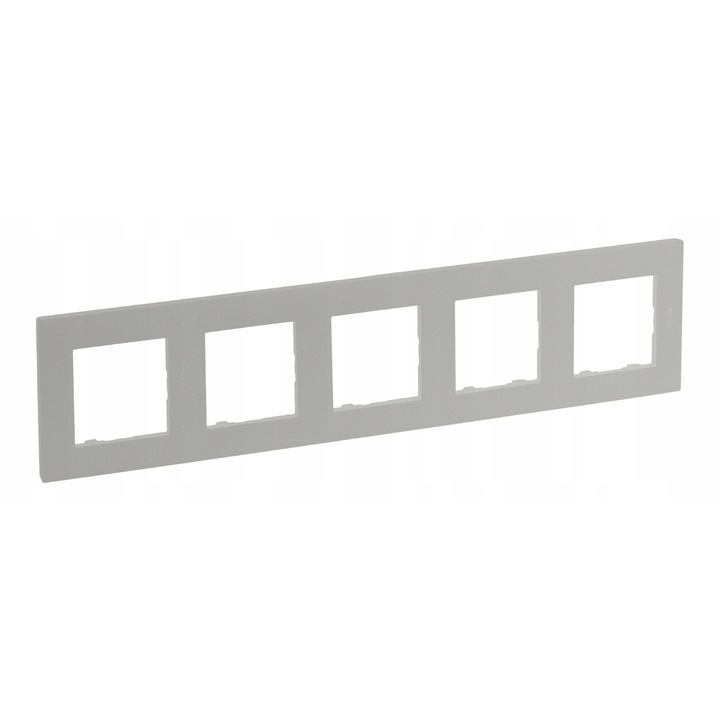 Legrand Niloe Step 5-ös modul keret (5 férőhelyes keret), vízszintes vagy függőleges szerelés, méretek 86 x 370 mm, gyöngyház, 1 db
