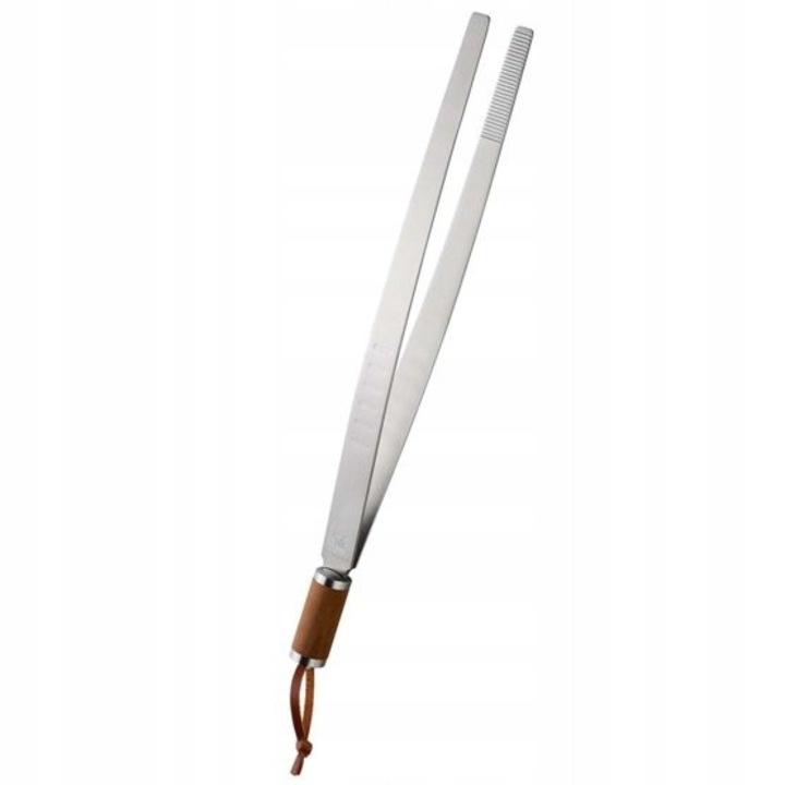 Fiskars Norden grillcsipesz, rozsdamentes acél, nyírfa, 44x2.5cm