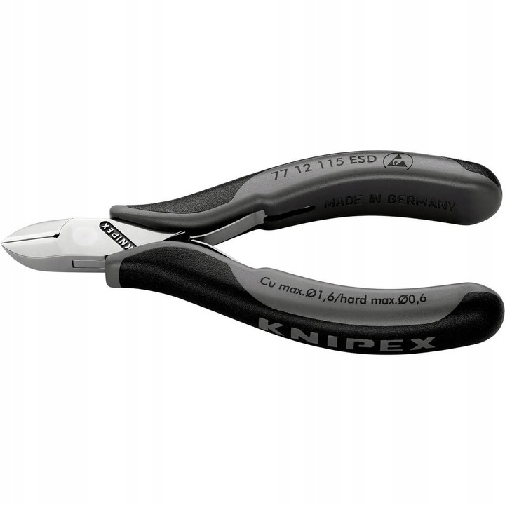 Knipex 77 12 115 ESD oldalcsípőfogó, acél, 115mm, ezüst