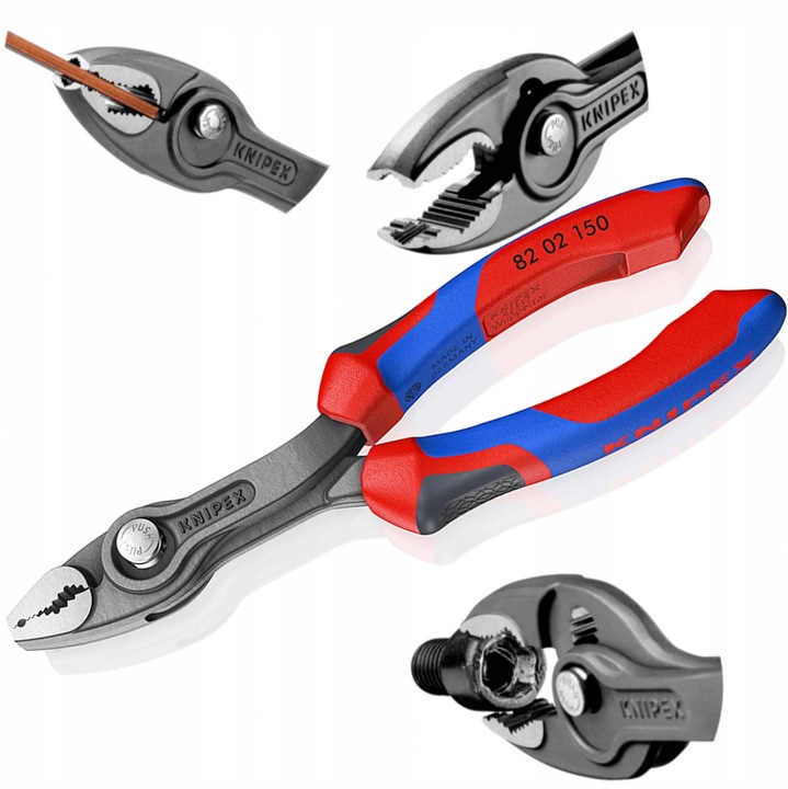 Knipex TwinGrip 150mm fogó, 3 pozíciós állítás, króm-vanádium acél