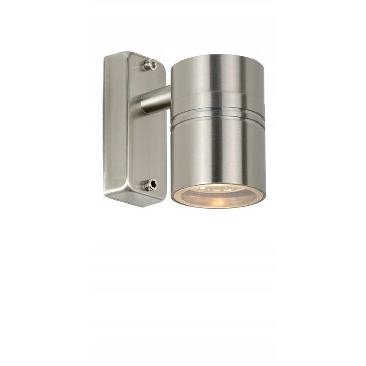 Aplica exterior Lucide Arne LED crom 11.7x6.3x12cm 5W GU10