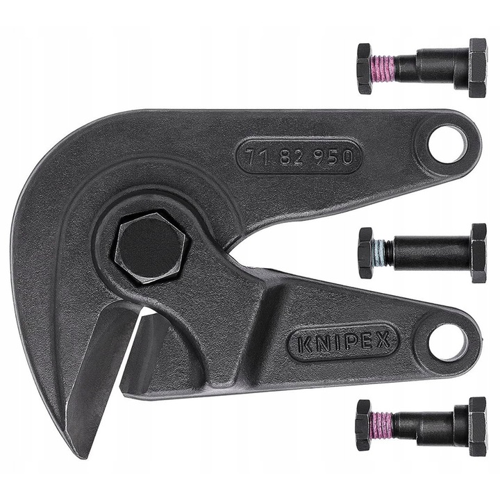Knipex 71 89 950 csere vágófej / cserefej a 71 82 950 ollóhoz, króm-vanádium acél, oxidált fej, 71x33 mm, fekete