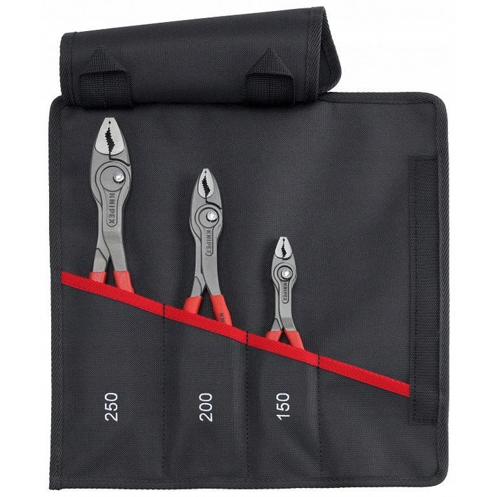 Knipex TwinGrip homlokfogó készlet, 150-250mm, szürke, 330x109x40mm