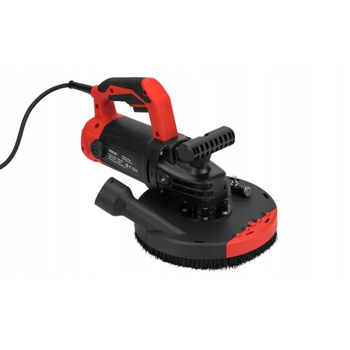 Kraft&Dele padlópolírozó és csiszológép, 3000 W, 180 mm-es tárcsa, 2500-4800 ford./perc, ergonomikus, fekete/piros, 1 db
