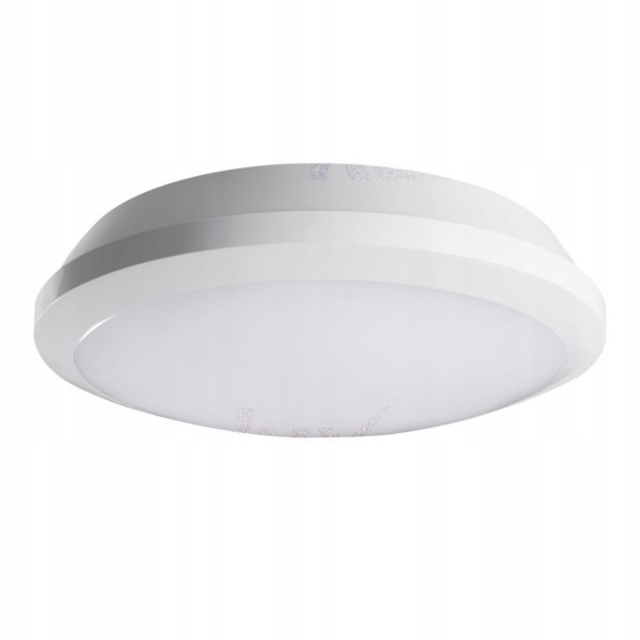 LED плафониера Kanlux DABA PRO, 25W, 2800 lm, 4000K, IP65, IK10, монтаж на таван и стена, бял, O30 см