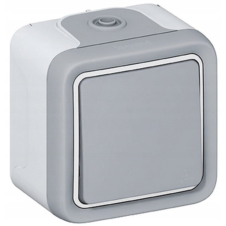 Legrand Plexo55 egyszerű nyomógomb, 10A, szürke, 250V, IP55, 1x
