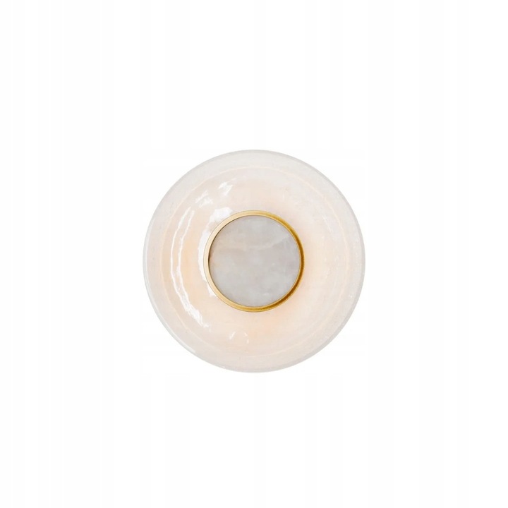 Lampa de perete / Aplica Maxlight SIGNATURE W0378, LED incorporat 9W, abajur din sticla rotund O22 cm, alama/transparent, IP20, Clasa G