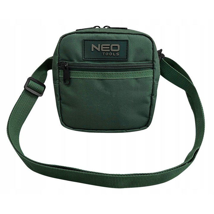 NEO TOOLS utazó övtáska 15x14x4cm zöld, rekeszes