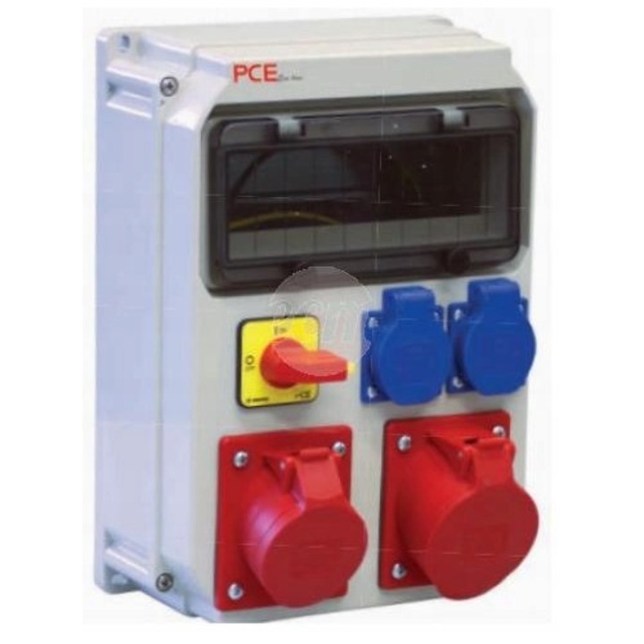 Електрическо табло PCE Ecoline, 32A 16A, 2 контакта 230V, IP54