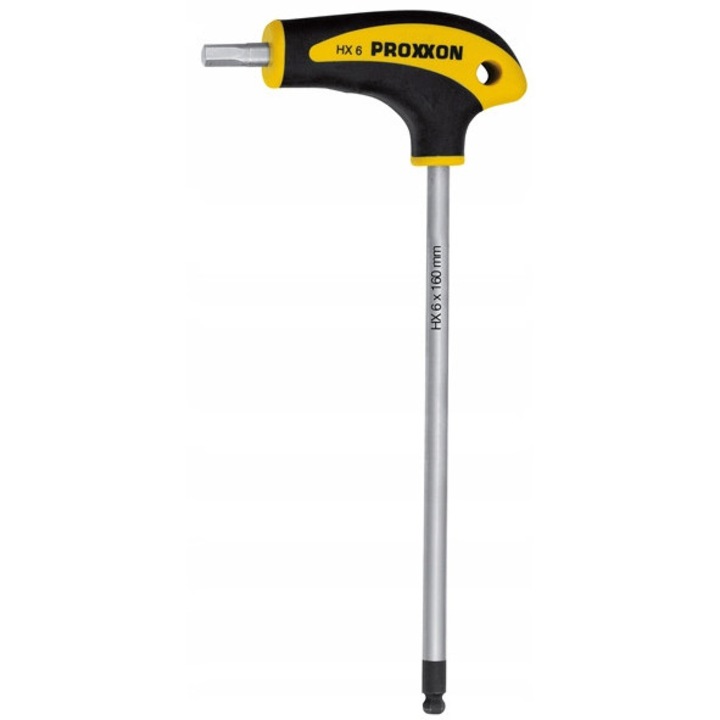Proxxon imbus csavarhúzó HX 7, L-alakú nyél, 7 mm, 160 mm szár, CrV hegy, fekete/sárga, 1 db