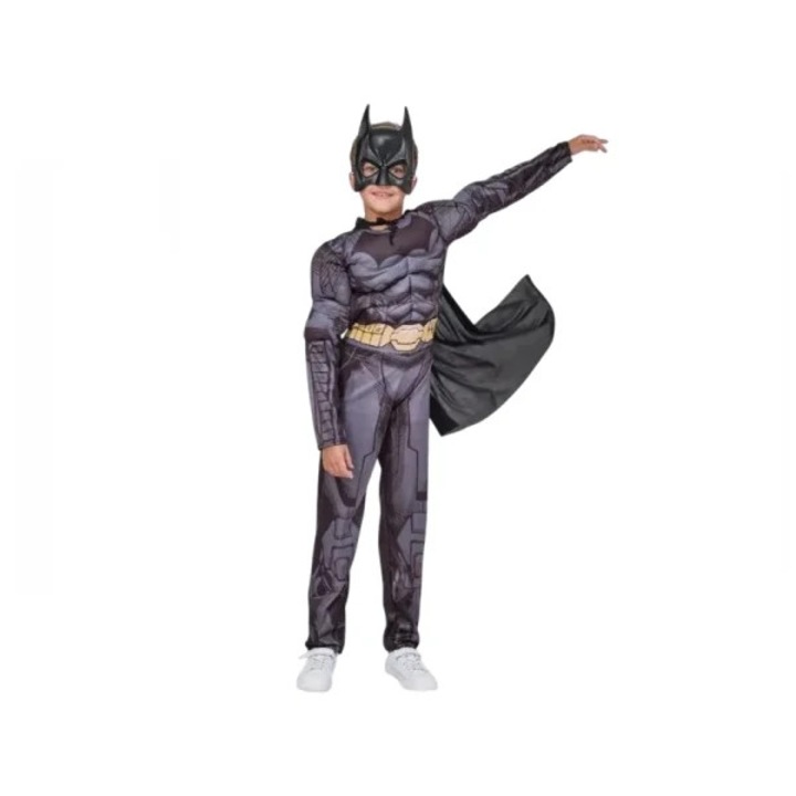 Batman Batman DEPOX® karneváli jelmez izmosított változat gyerekeknek, 3-5 éveseknek, szürke, 100-110 cm, maszk nélkül