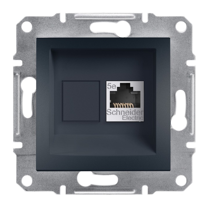 Priza computer Schneider Electric Asfora antracit 5e STP 86x86mm