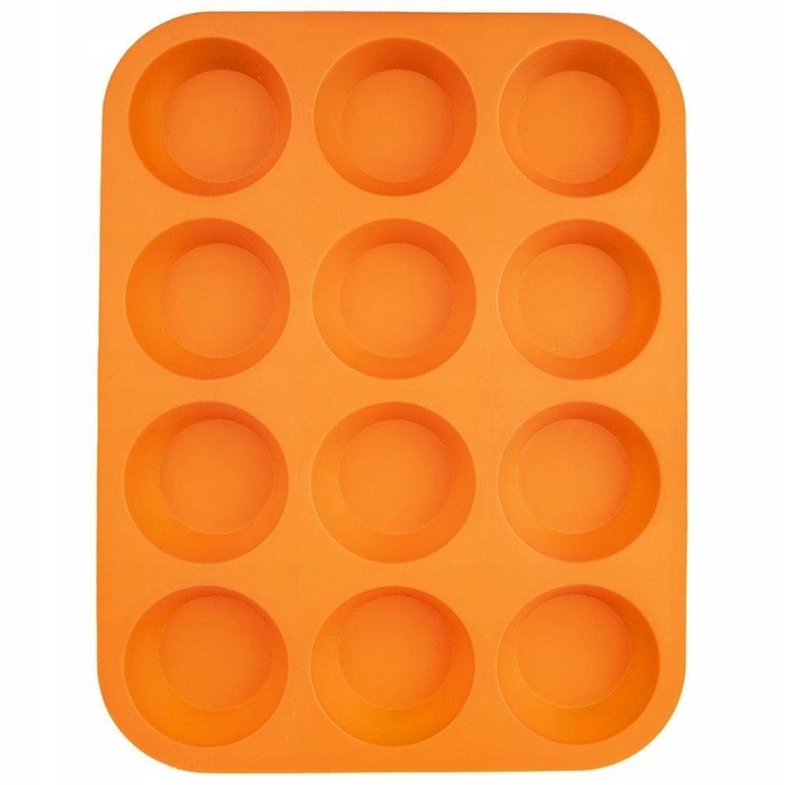 Forma silicon 12 muffinki Orion rezistenta la temperaturi multicolor 22x18cm