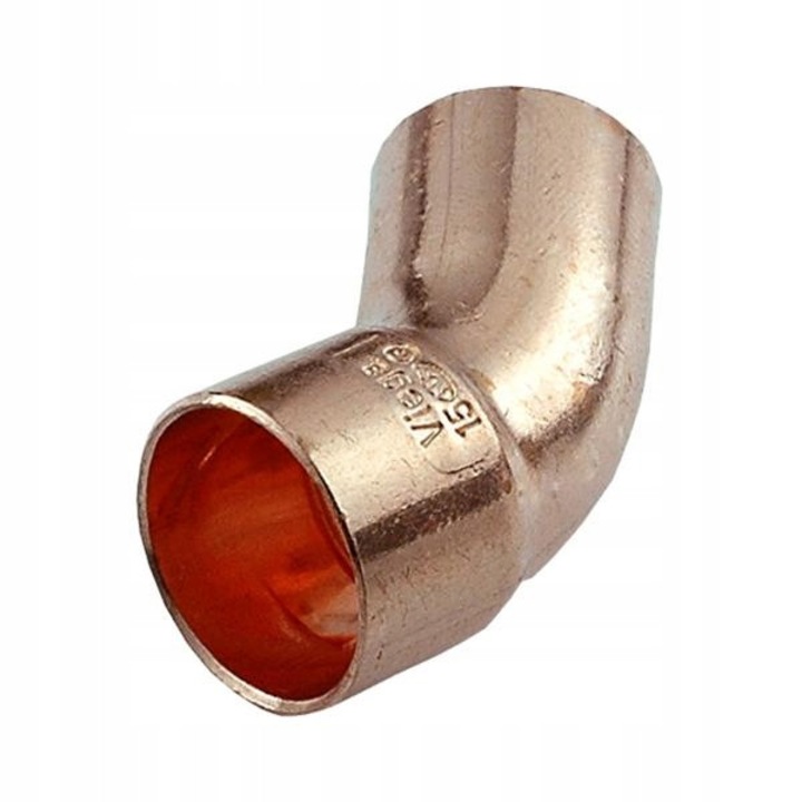 Коляно Viega LZ/LW 113995, от мед Cu-DHP (CW024A), 90°, за капилярно запояване (меко/твърдо), мед, 1 бр.