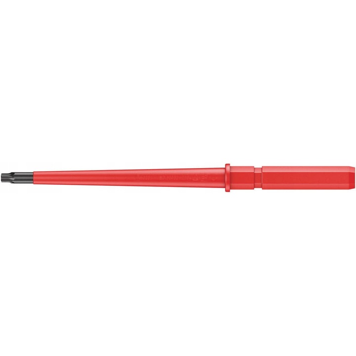 Накрайник TORX TX20 Wera Kraftform Kompakt 05003433001, VDE изолиран, с Black Point, шестостенен захват 9 мм, червен, 154x13x13 мм