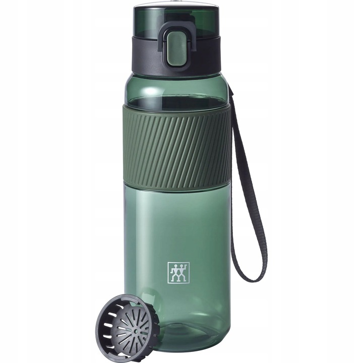 Бутилка Tritan Zwilling 680ml зелена 7.5x24cm с цедка за плодове