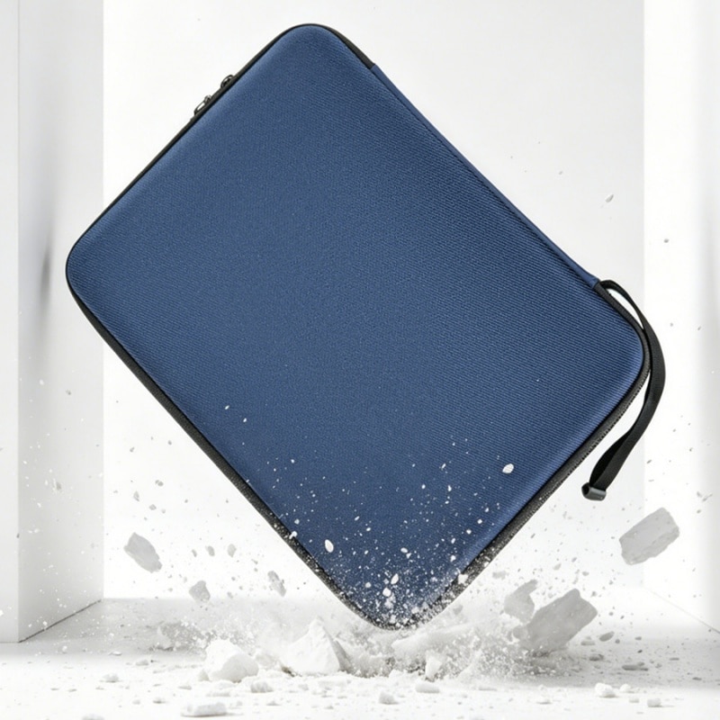 Husa pentru laptop, 16 inch, rezistenta la strivire, cu carcasa rigida, rezistenta la socuri, ORBER, subtire si usoara, suprafata impermeabila, design minimalist, 30, 5 × 42, 5 × 3 cm, EVA/ poliester, albastru