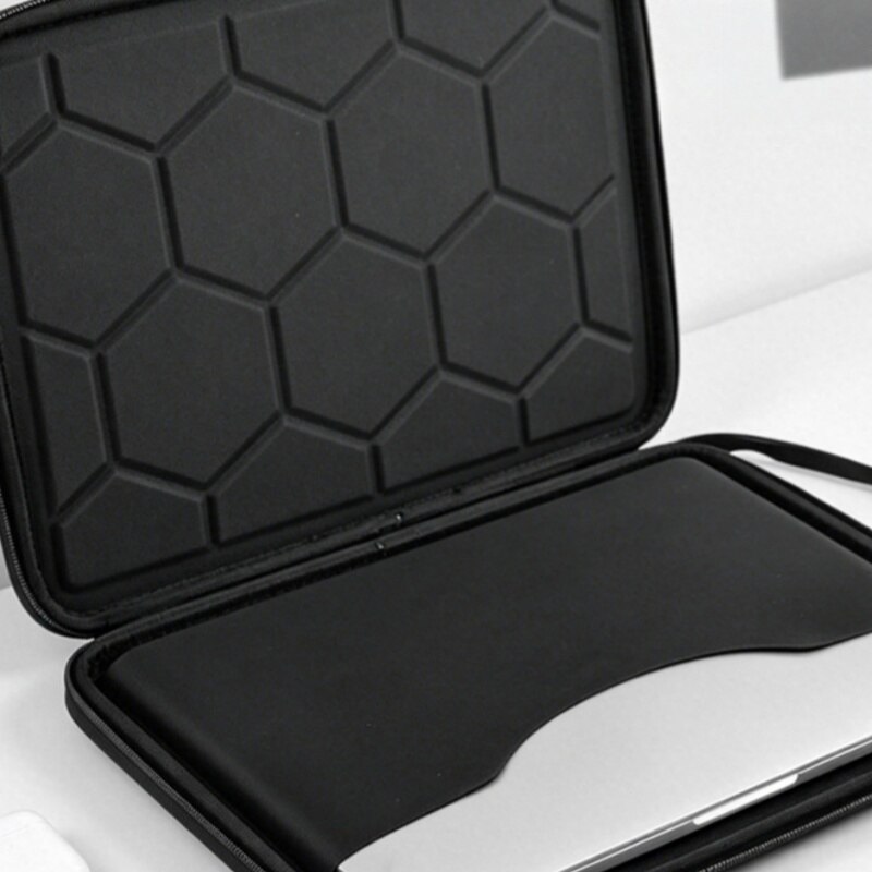 Husa pentru laptop, 16 inch, rezistenta la strivire, cu carcasa rigida, rezistenta la socuri, ORBER, subtire si usoara, suprafata impermeabila, design minimalist, 30, 5 × 42, 5 × 3 cm, EVA/ poliester, albastru