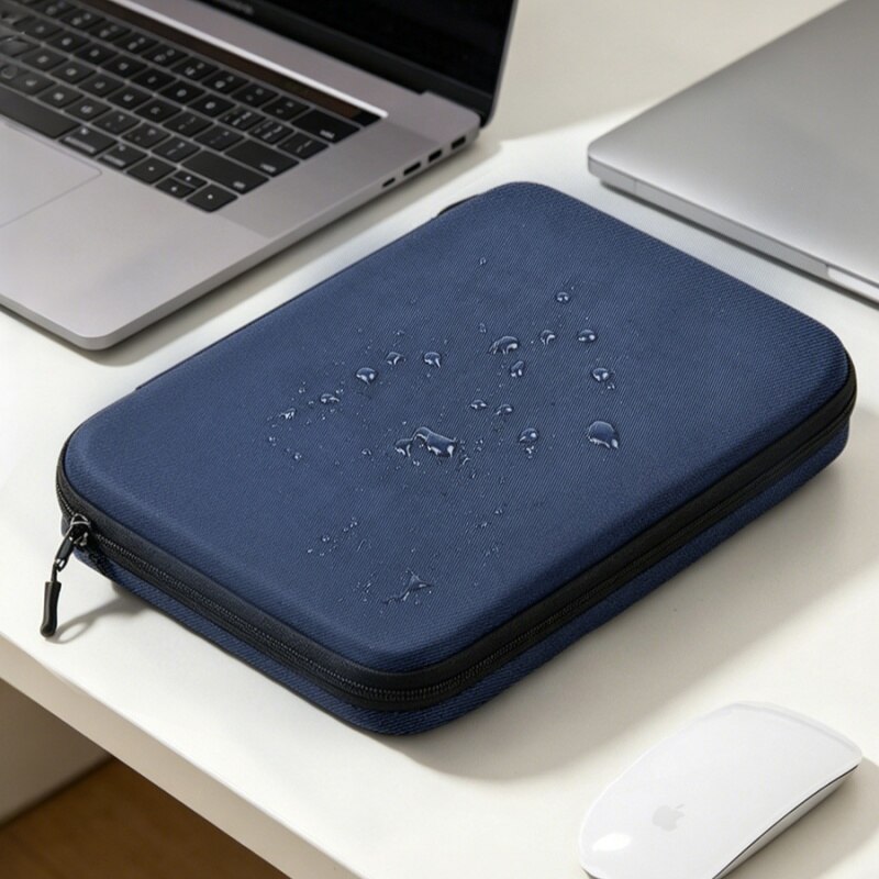 Husa pentru laptop, 16 inch, rezistenta la strivire, cu carcasa rigida, rezistenta la socuri, ORBER, subtire si usoara, suprafata impermeabila, design minimalist, 30, 5 × 42, 5 × 3 cm, EVA/ poliester, albastru