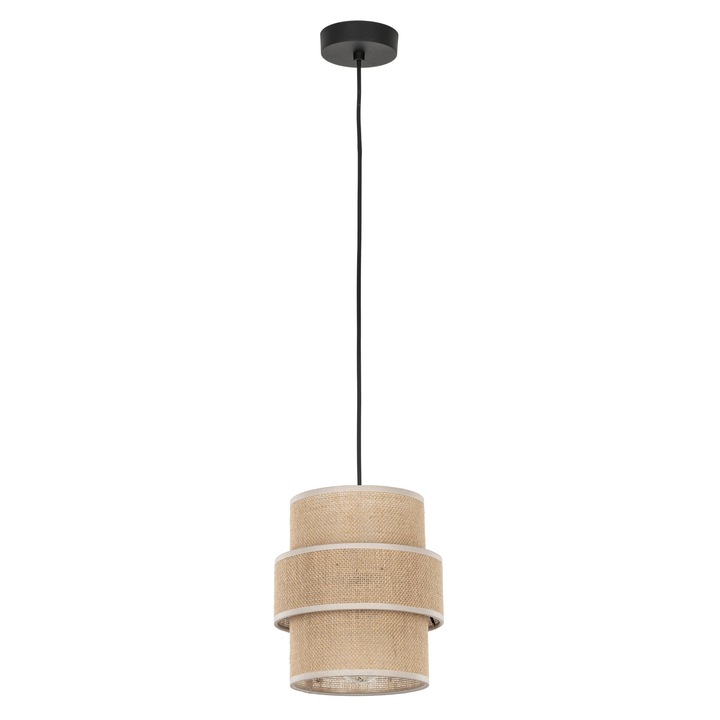 Висяща лампа TK Lighting Calisto черна 20x160x20cm абажур от юта