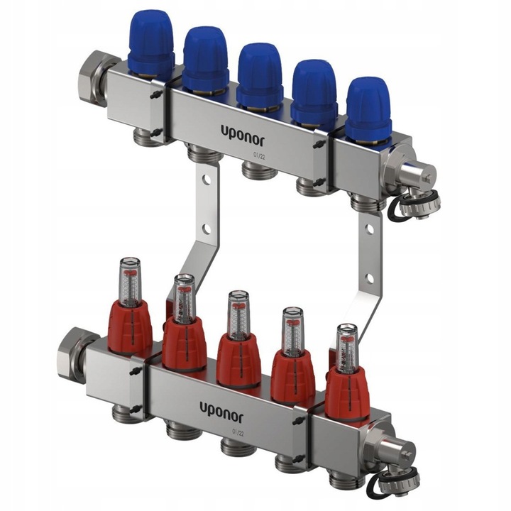 Разпределител за подово отопление Uponor Vario C inox 5 кръга