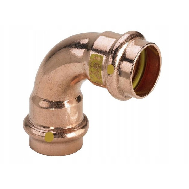 Cot cupru Viega 90°, 28mm, gaz, Profipress