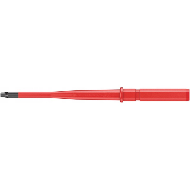Сменяем накрайник Wera Kraftform Kompakt VDE 67 iS 05003438001, TORX TX20 x 154 мм, изолиран, тестван по IEC 60900, червен