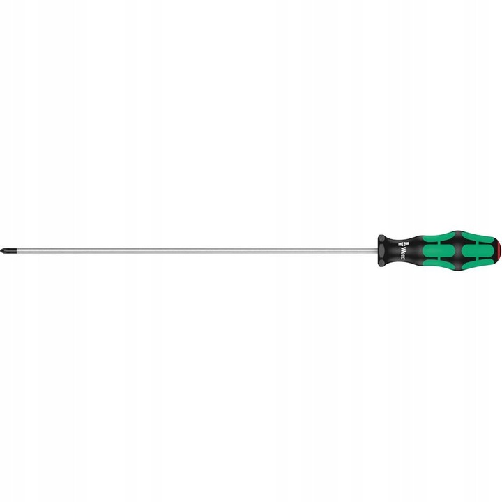 Отвертка Wera 350 PH1, стебло 300 мм, черно/зелено, 1 бр.