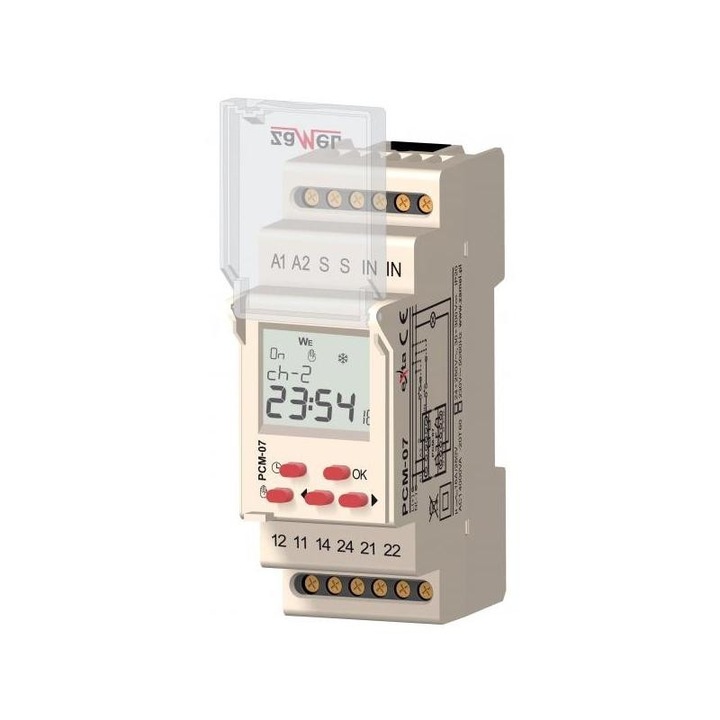 Zamel Exta PCM-07/U multifunkcionális időzítő relé 24-250V 90x35x66mm