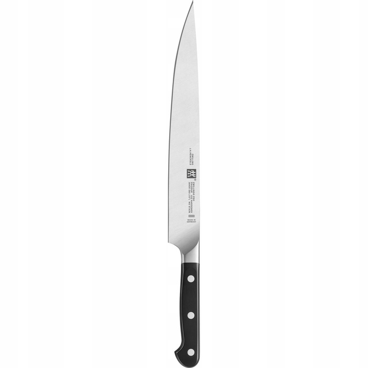 Zwilling Pro felvágott kés, 26 cm-es penge, FRIODUR rozsdamentes acél, fekete ergonomikus markolat 3 szegeccsel, 1 db