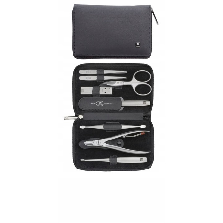 Set manichiura Zwilling Twinox 8 piese, negru, 15x10cm