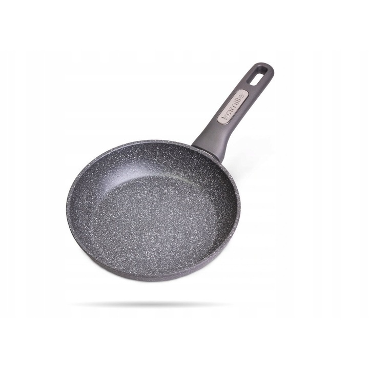 Kamille Granit serpenyő, tapadásmentes gránit bevonattal, indukciós főzőlapokkal kompatibilis, szürke, 22 cm