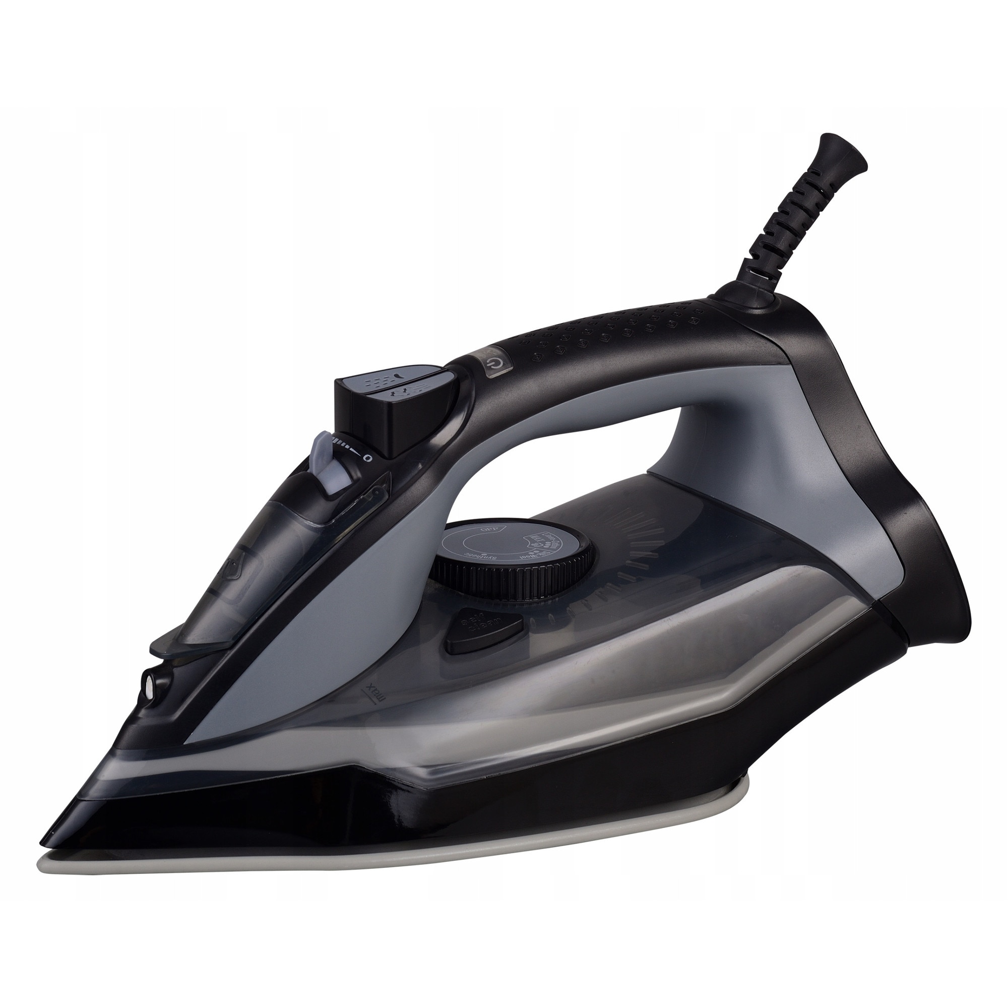 Fier de calcat cu aburi Kamille KM-6711, calcator cu aburi, 2800 W, talpa ceramica, sistem anti-calcar, sistem anti-picurare, oprire automata, functie abur vertical, negru, 350 ml