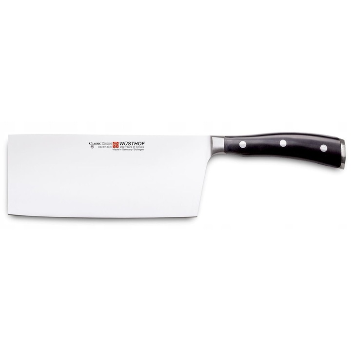 Wusthof Classic Ikon kínai szakácskés 18cm, fekete, 32.4x7.75cm