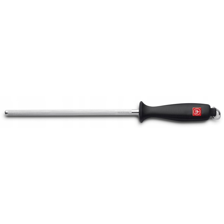 Wusthof Classic élezőacél, 23 cm, króm-molibdén-vanádium acélból, ergonómikus szegecselt nyél, fekete