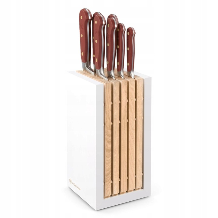 Wusthof Classic Colour késblokk (készlet), X50CrMoV15 acél, háromszorosan szegecselt POM markolat, barna, 7 darab