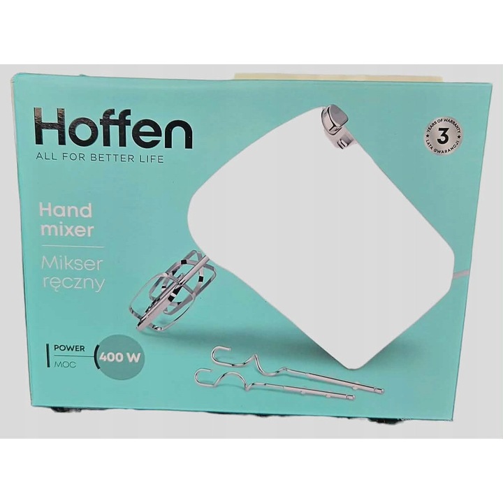 Ръчен миксер Hoffen 400W бял регулируем 5 скорости