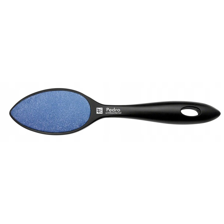 Razatoare/pila pentru calcaie Zwilling Twinox, antibacteriana cu particule de argint, doua fete grosiera si fina, Negru, 14 cm